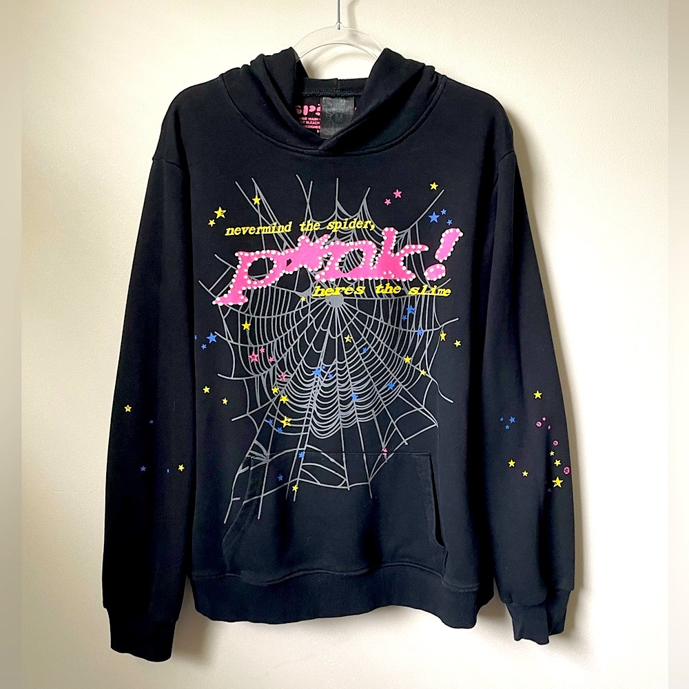 Sp5der⚡️P*NK Spider Slime Web Hoodie Worldwide x Young Thug Hoodie - Picture 3 of 14